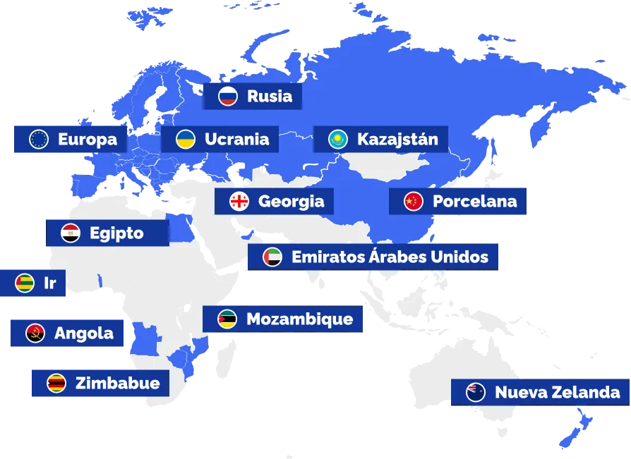Agrokraft opera en muchos países alrededor del mundo.