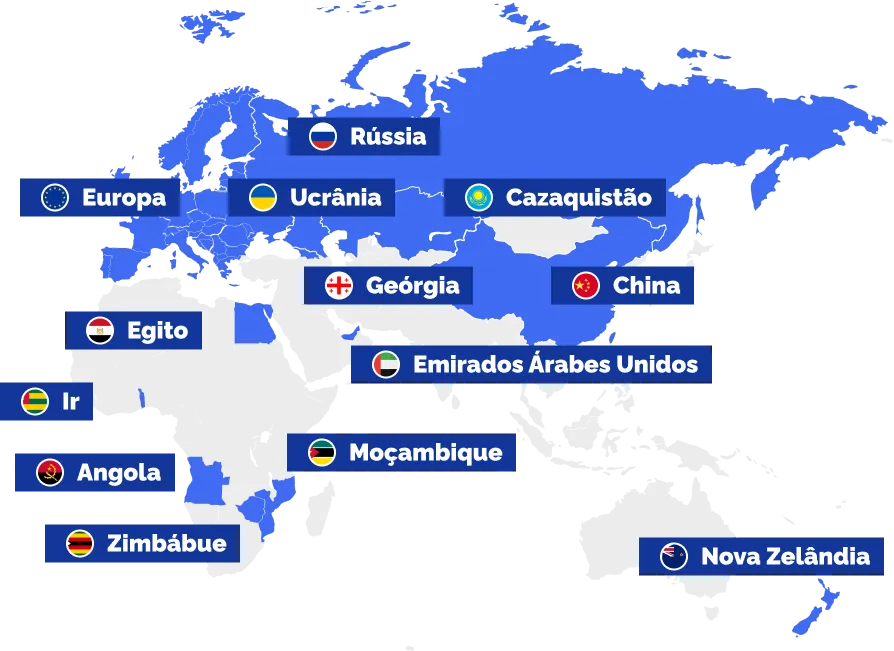 A Agrokraft opera em diversos países do mundo.